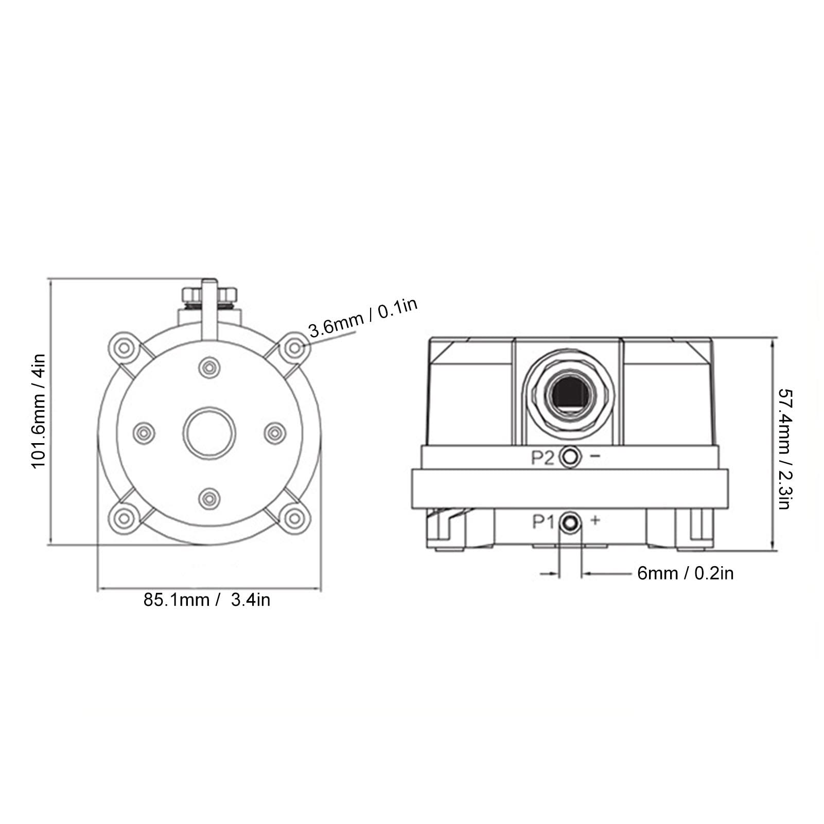 ANKROYU LF 10 Differential Pressure Switch, ABS Heating Ventilation Pressure Switch, Overheat Protect Water Heater Pressure Switch for Control