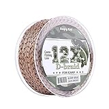 Sinking Speckle Fishing Line,Super Strong Power 12 Strands Braided Line,Cost-Effective Stealth Smooth Superline,Wonderful Tool for Fishing Enthusiast,Extremely Durable(CamoBrown,35LB-100M)