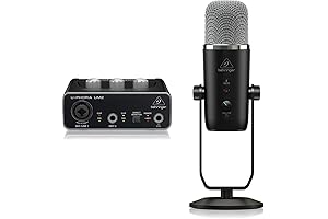 Behringer U-PHORIA UM2 USB Audio Interface with BIGFOOT Condenser Microphone