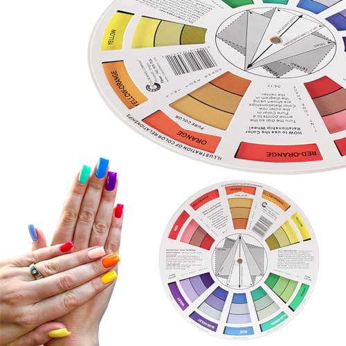 Koło chromatyczne, koło chromatyczne, kółek kolorowych,koło do mieszania kolorów do kreatywnego malowania i projektowania aerografu, kombinacje makijażu/kolorów z możliwością obrotu o 360°, idealne