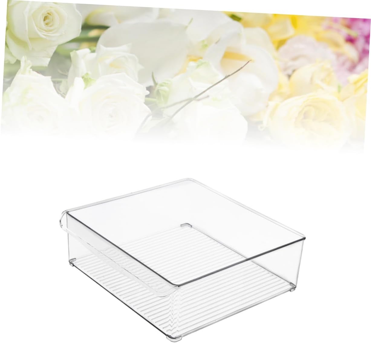 Food Storage Box Stackable Plastic Kitchen Organizer for Refrigerator Preservation Crisper for Fruits and Meals Easy Access and Slip Design