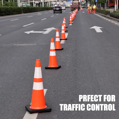 Oranlite ORANLITE-CONES 8 Pack 28 Inch Inch Fluorescent Orange Pvc Traffic Cones thumb #7
