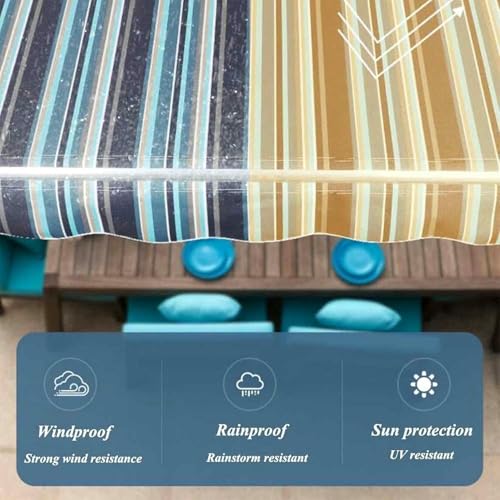 Funda manual retráctil de toldo impermeable para terraza de 3x2.5 m 4