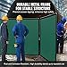VEVOR Welding Screen with Frame, 6' x 6' 3 Panel Welding Curtain Screens, Flame-Resistant Vinyl Welding Protection Screen on 12 Swivel Wheels (6 Lockable), Movable & Professional for Workshop, Green