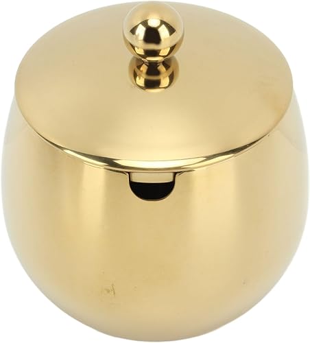 Azucarero de acero inoxidable, tarro de especias con tapa, plato grande para suagr, recipiente de azúcar pulido, soporte multifuncional para cocina,