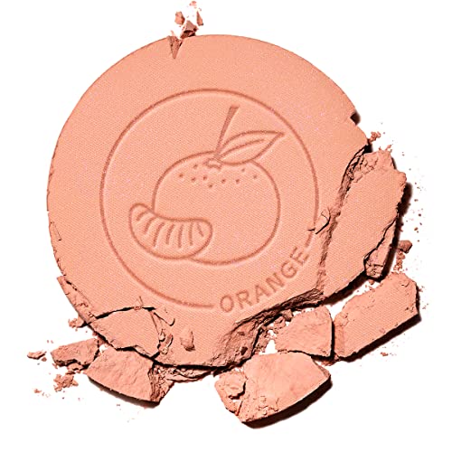 Carslan Face Blush, Powder Blush Makeup, Longlasting Highly Pigmented Face Makeup, Smooth, Vegan & Cruelty Free, 1 Count, 02 Orange #TOP1
