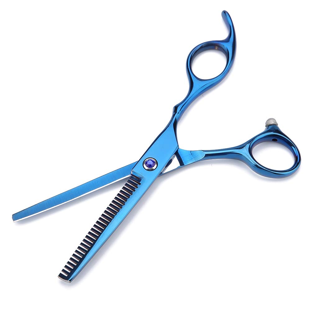Corte de pelo, tijeras profesionales de corte de pelo de perro mascota aseo corte de peluquería(Blue Thinning Shear)