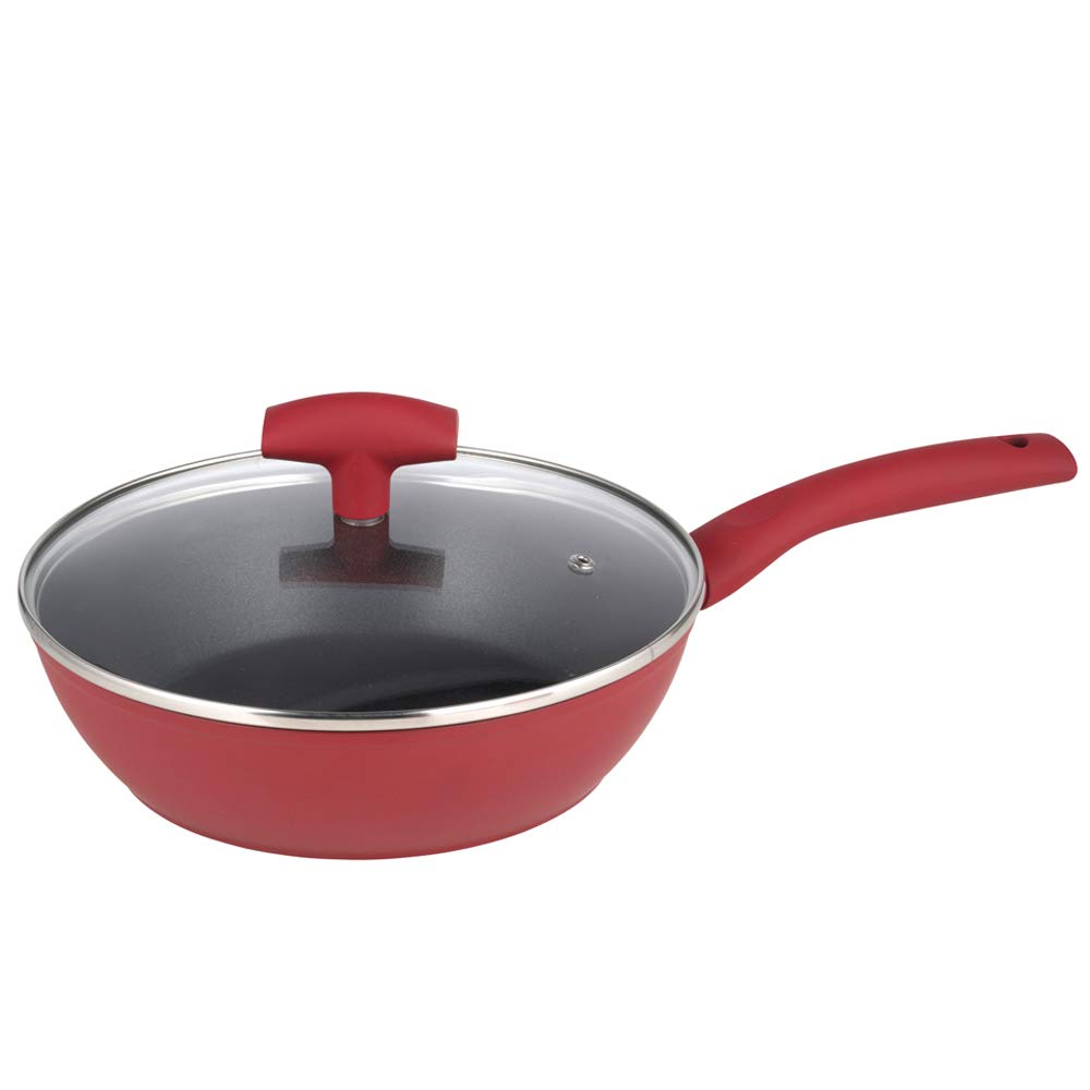 Michelino 46125 Frying Pan with High Rim 24 cm Red