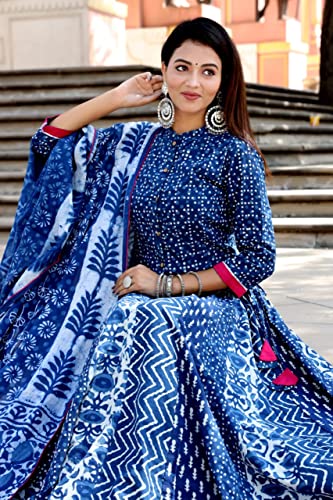 Image of KASHISH HANDICARFT| Women's Bagru hand block printed cotton designer Lehenga choli with mulmul Dupatta for women || Girl |