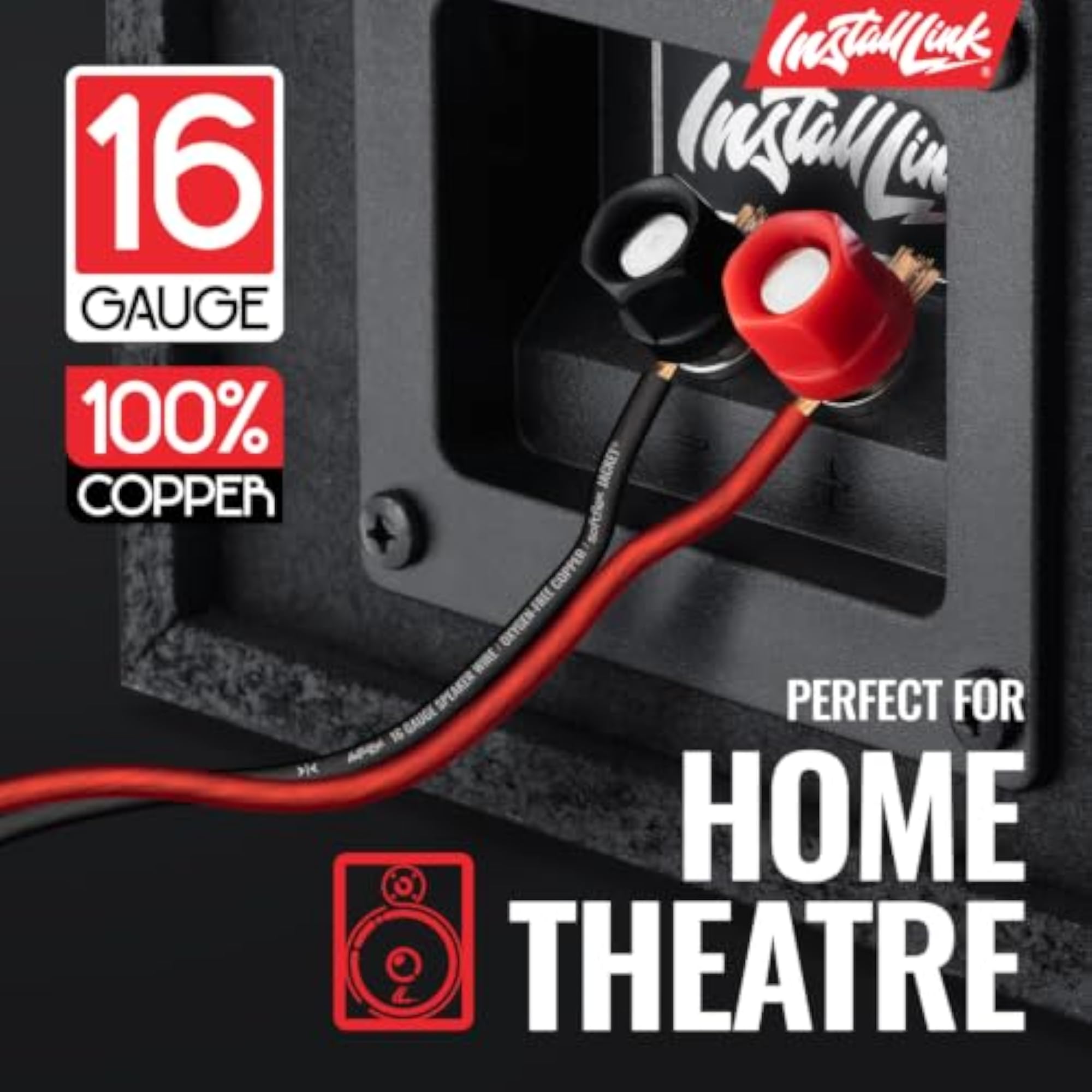 16 AWG Gauge Speaker Wire, 100 Feet