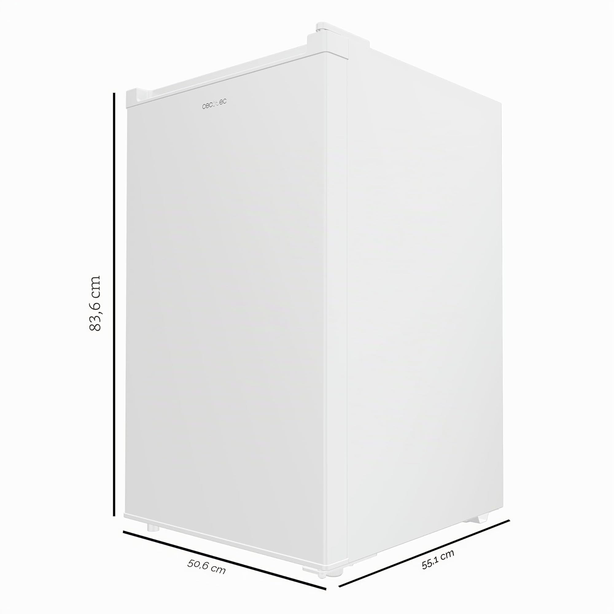 Cecotec Congelatore a Pozzo 87 L Bolero CoolMarket TF 87 White. 87L, Classe E, Design Compatto, Porta Reversibile, Controllo Meccanico, 3 Cassetti, 50,6x55,1x83,6 cm, per Bevande e Alimenti Congelati