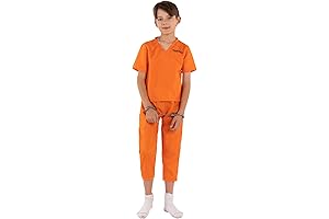 Orange Jail Costume Suit for Kids