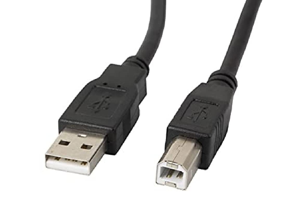 lanberg ca/USBa 11cc 0050 USB 2.0 A Male to USB 2.0 B Male Cable with Ferrite Core, 5 m Black