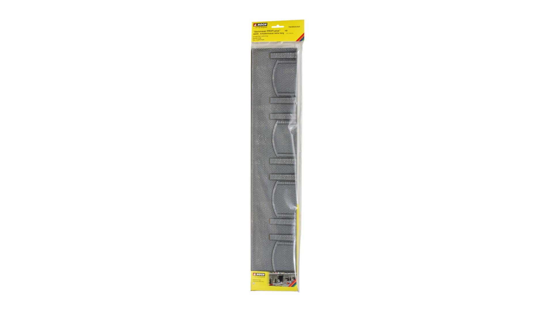NOCH® Arkadenmauer, extra lang Modellbau Mauer, 66,8 x 12,5 cm für die Spurweite H0 perfekt auch für Stadt und Landschaft