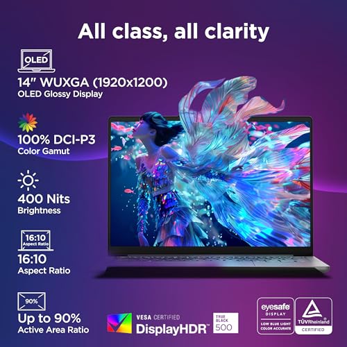 Image of Lenovo IdeaPad Slim 5 Intel Core Ultra 7 355 Next-Gen AI PC (16GB RAM /512GB SSD /14 (35.5cm) /WUXGA OLED /Copilot+ PC /Windows 11 /MSO 365 Basic+Office 2024 /1Yr ADP Free /Grey /1.4Kg), 83S5005KIN
