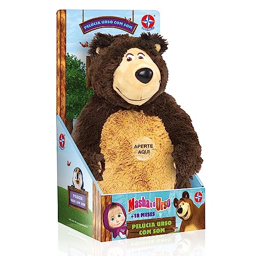 Pelúcia Urso Com Som, Brinquedos Estrela, Multicor