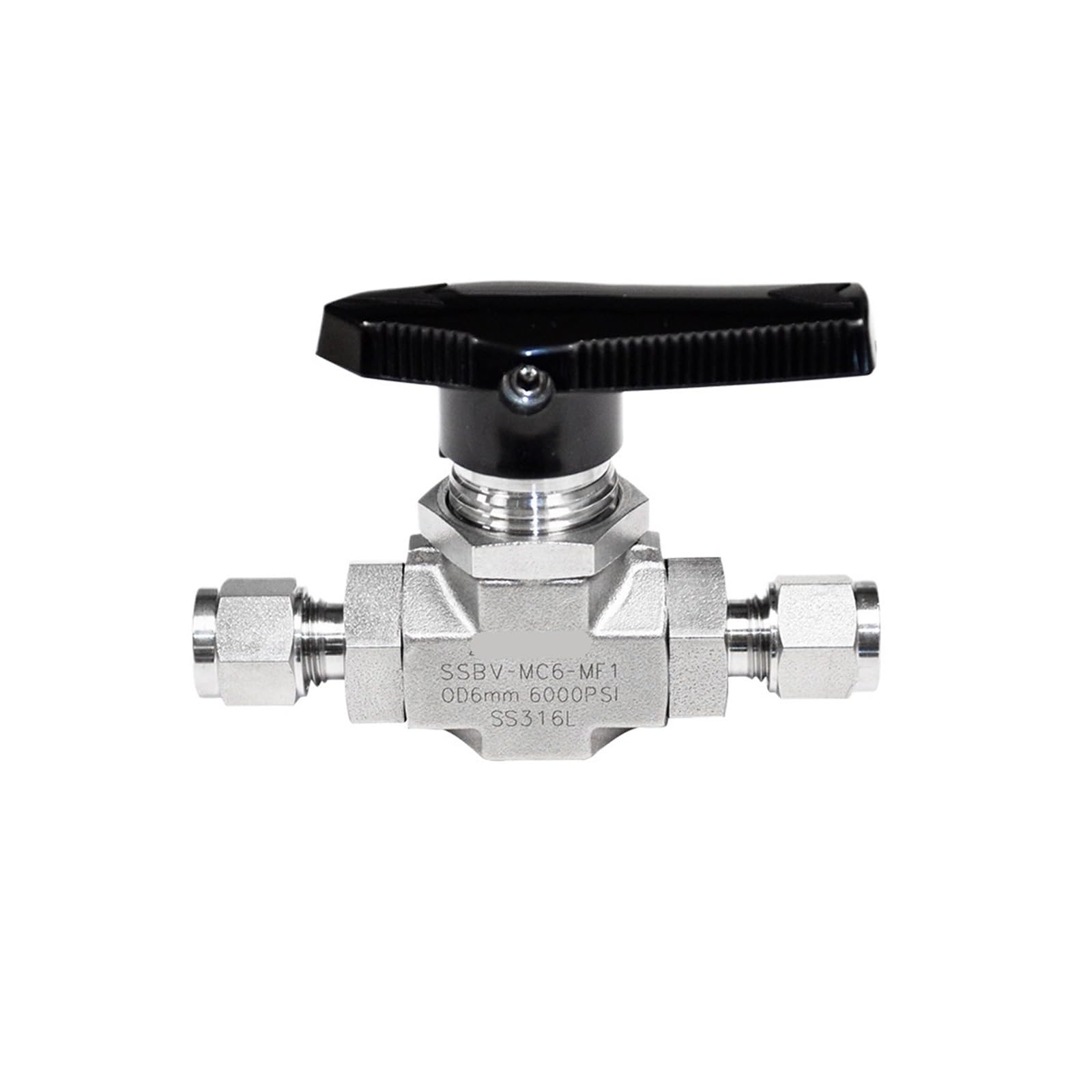 Vanne de gaz en acier inoxydable 316 de 12mm, finition usinée 1000PSI