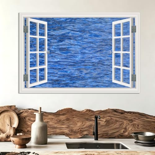 Cuadro lienzo efecto ventana con montañas nevadas para una decoración moderna 20x30cm 3