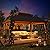 GAZEBEST 12' X 16' Permanent Hardtop Gazebo, Outdoor Galvanized Steel Double Roof Pavilion Pergola Canopy Wood-Looking with Aluminum Frame and Privacy Curtains for Garden,Patio Backyard,Deck and Lawns