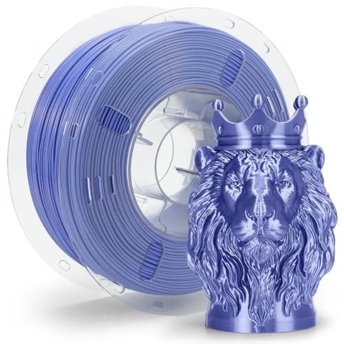 Image of VOXELAB Silk+ PLA Filament 1.75mm, Shiny Chrome-Like Finish with Enhanced Layer Adhesion, 1kg (2.2lbs) for Most FDM 3D Printers, Smooth & Flawless Printing(Violet)