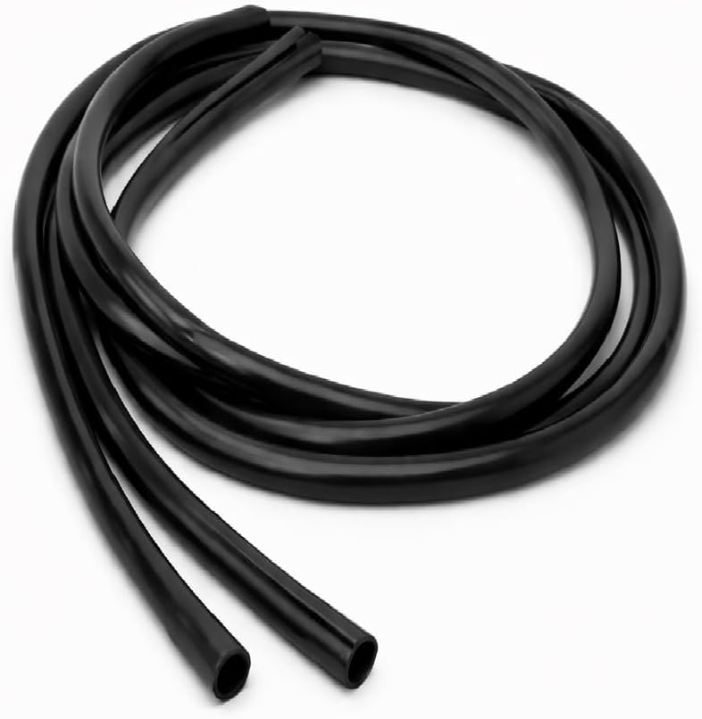 Universal 5FT 4mm/6mm/8mm/10mm Inner Diameter High Performance Automotive Silicone Vacuum Tubing Hose line Kit (Black)