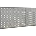 Wall-Mounted Peg Boards 3 pcs | 3 Pack Metal Pegboard Panels for Wall | Tool Pegboard Wall Organizer for Workbench Craft Room Garage Workshop Home Office Storage | Gray Steel 15.7