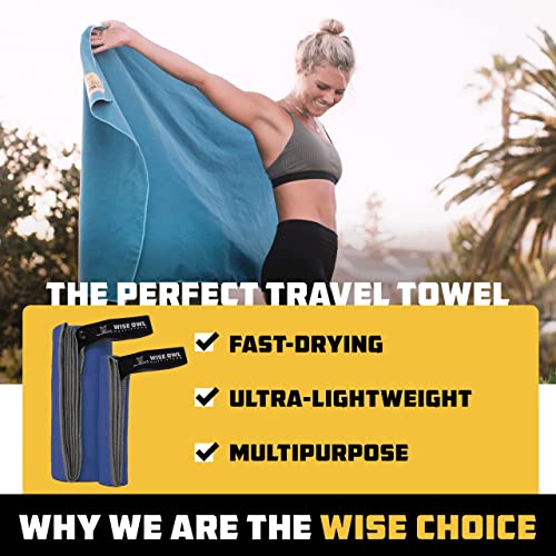 image for Wise Owl Outfitters Microfiber Camping Towel - Quick Dry Towel for Tra