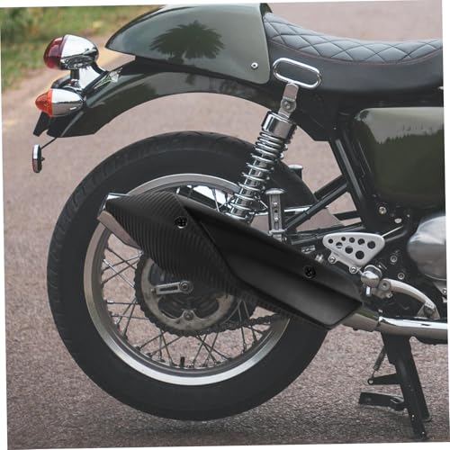 Protector térmico para escape de motocicleta SECFOU accesorio negro de protección calor y ABS 5