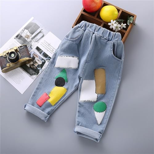 Toddler Baby Girl 𝐂artoon Jeans Casual High Waisted Wide Leg Pant Straight Denim Jean Baggy Trousers Cargo Pants Boys2