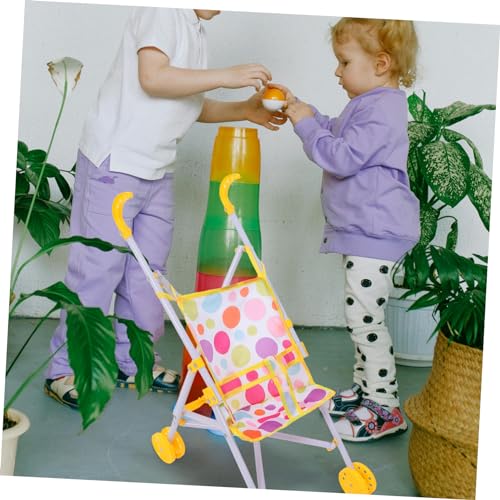 CIYODO Puppenwagen Kinderwagen Modell aus Leichtem Robustem Kunststoff Realistisches Rollenspiel für Kleinkinder Fördert Hand Auge Koordination und Sensorische Wahrnehmung – Bild 4
