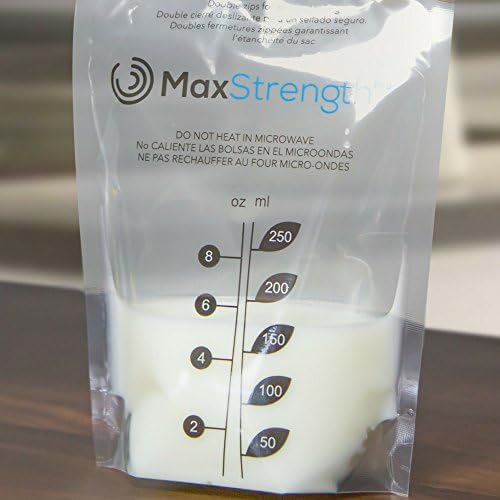 Breastmilk Storage Bags 120pc Set, Premium 250ml Pre-Sterilised Breast Milk Saver Bags, Extra Thick Leak Proof Design, BPA Free, Zipper Seal, Self-Standing, Best for Fridge & Freezer Containers