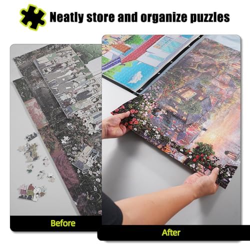 ALL4JIG Large Puzzle Binder – Space-Saving Storage Folder for 500–1000 Piece Puzzle Collection, Holds 20 Puzzles, HD Film Pockets, Birthday Gift for Mom & Grandma
