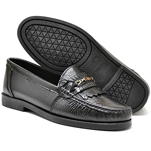 Mocassim Casual Masculino Couro Liso Conforto Dia a Dia