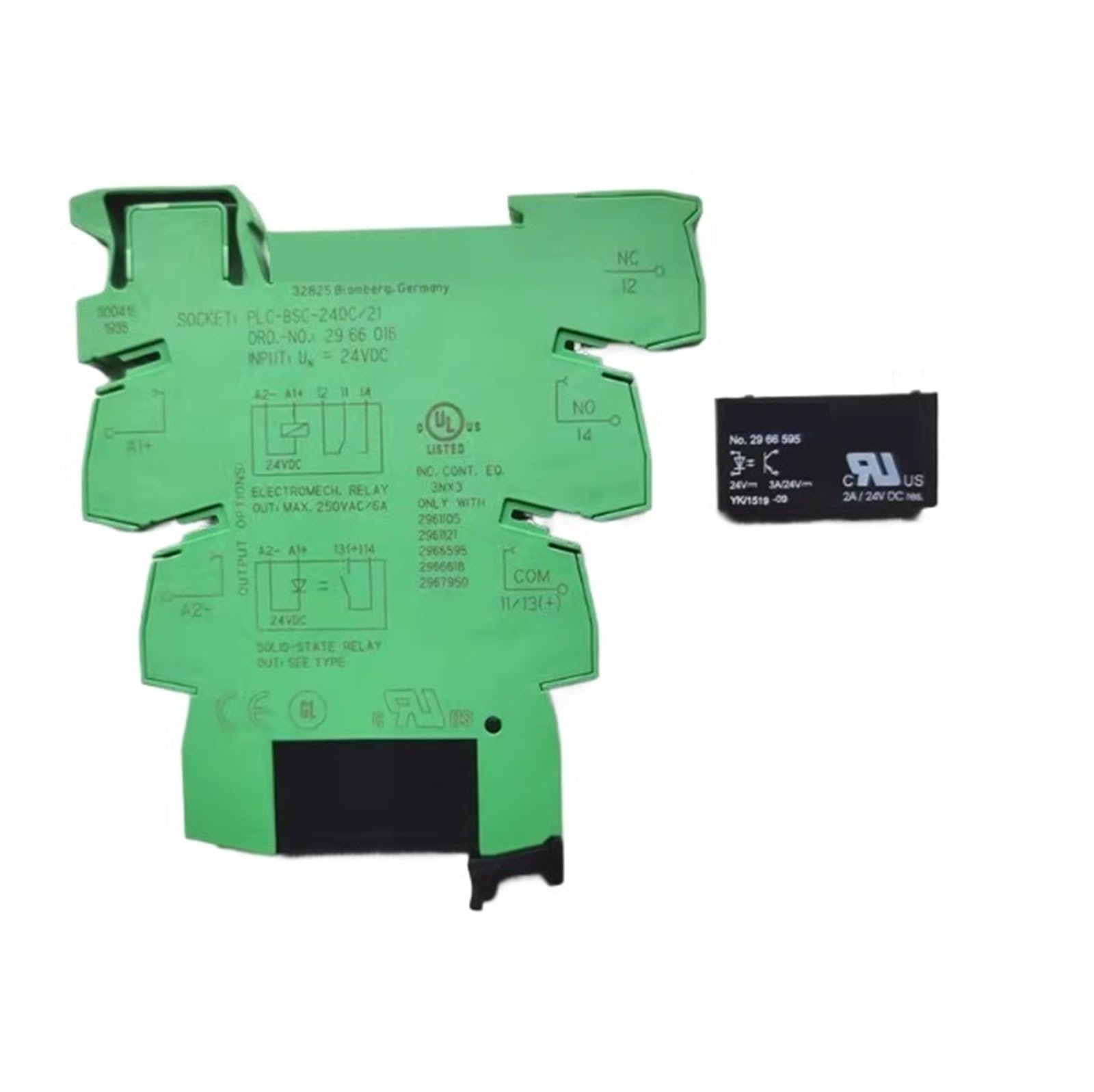 ZVQYSGIW 1pcs PLC-BSC-24DC/21 Contact Relay 2961105 2961121 2961118 2966595 2967950(No.2966595 2966016)