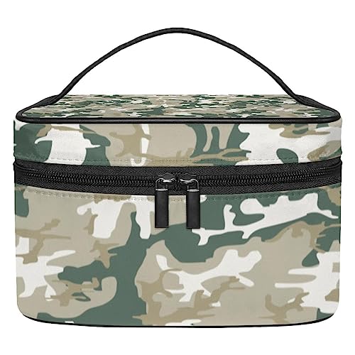Trousse de toilette de voyage contre le désordre : motif camouflage dame