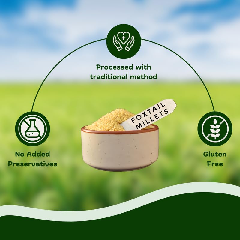 Parabrahma Foxtail Millets (5Kg)|Low Glycemic Index|Rich In Fiber|Controls Blood Sugar|Nutrient Rich