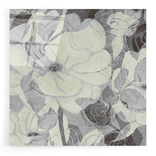 Epic Art 'Grey Garden I' by Grace Popp, Acrylic Wall Glass,