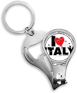 I Love Italy Word Love Heart Circle Stamp Fin...