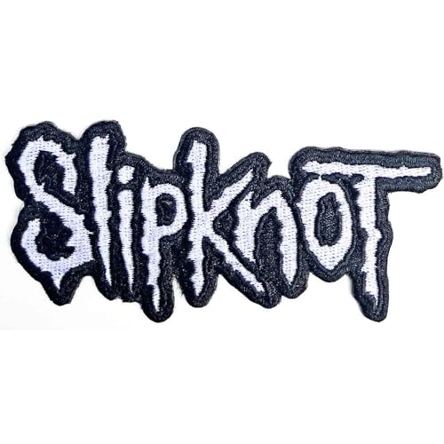 Slipknot Cut-Out Logo Noir Border Woven Patch Size One Size