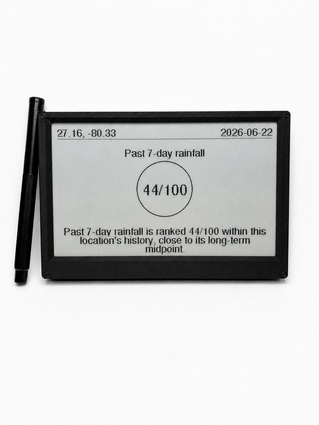 W100 Max E-Ink Display by Weather100, Custom Weather Gift image 5