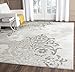 Safavieh Adirondack Collection ADR114B Silver and Ivory Contemporary Chic Damask Area Rug (8' x 10')