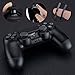 Produktbild eXtremeRate Kratzfeste Sticker Aufkleber für Playstation 4 PS4 Slim PS4 Pro PS3 Controller-zur Schutz des Thumbsticks(Schwarz)
