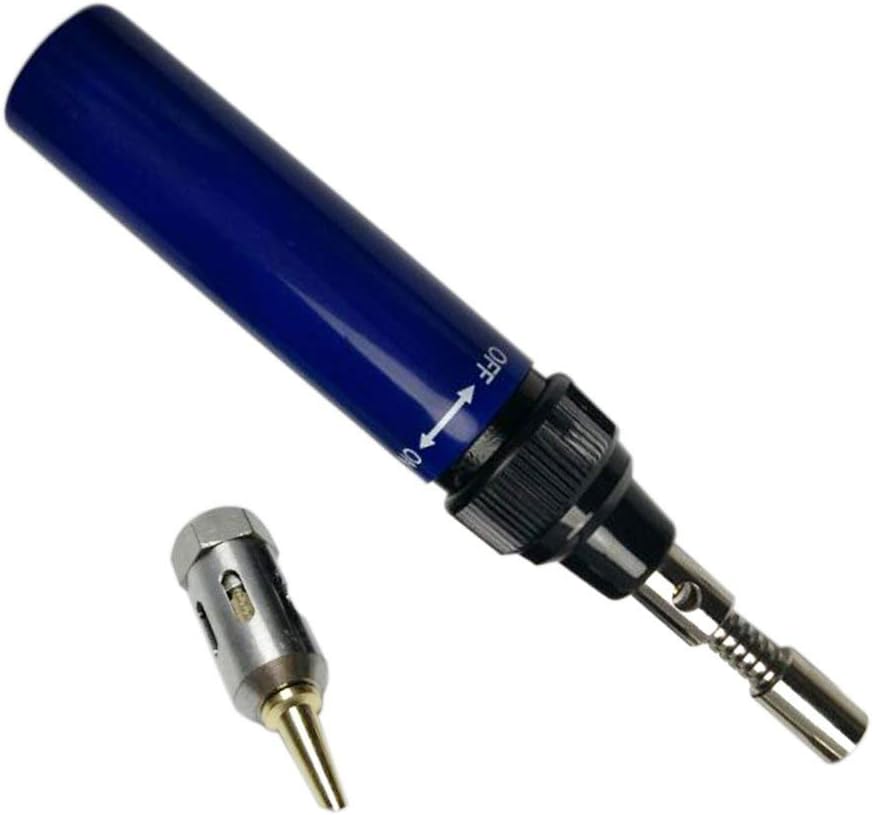leoboone 1300 Degree Gas Blow Torch Soldering Solder Iron Cordless Butane Tip Tool Welding Pen Burner 8ml Welding Soldering Kit
