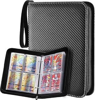 Card Binder for Pokemon Cards,400 Pockets Trading Card Holder Collectors with 50 Removable Sleeves,Carrying Case Binder Album, Book Folder Storage Organizer for Boys Girls (Black)