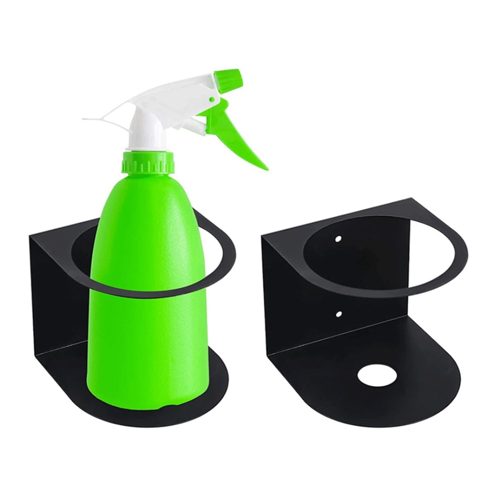 Supporto per bombolette spray a montaggio a parete, scaffale in ferro con rivestimento a polvere, 2 pezzi