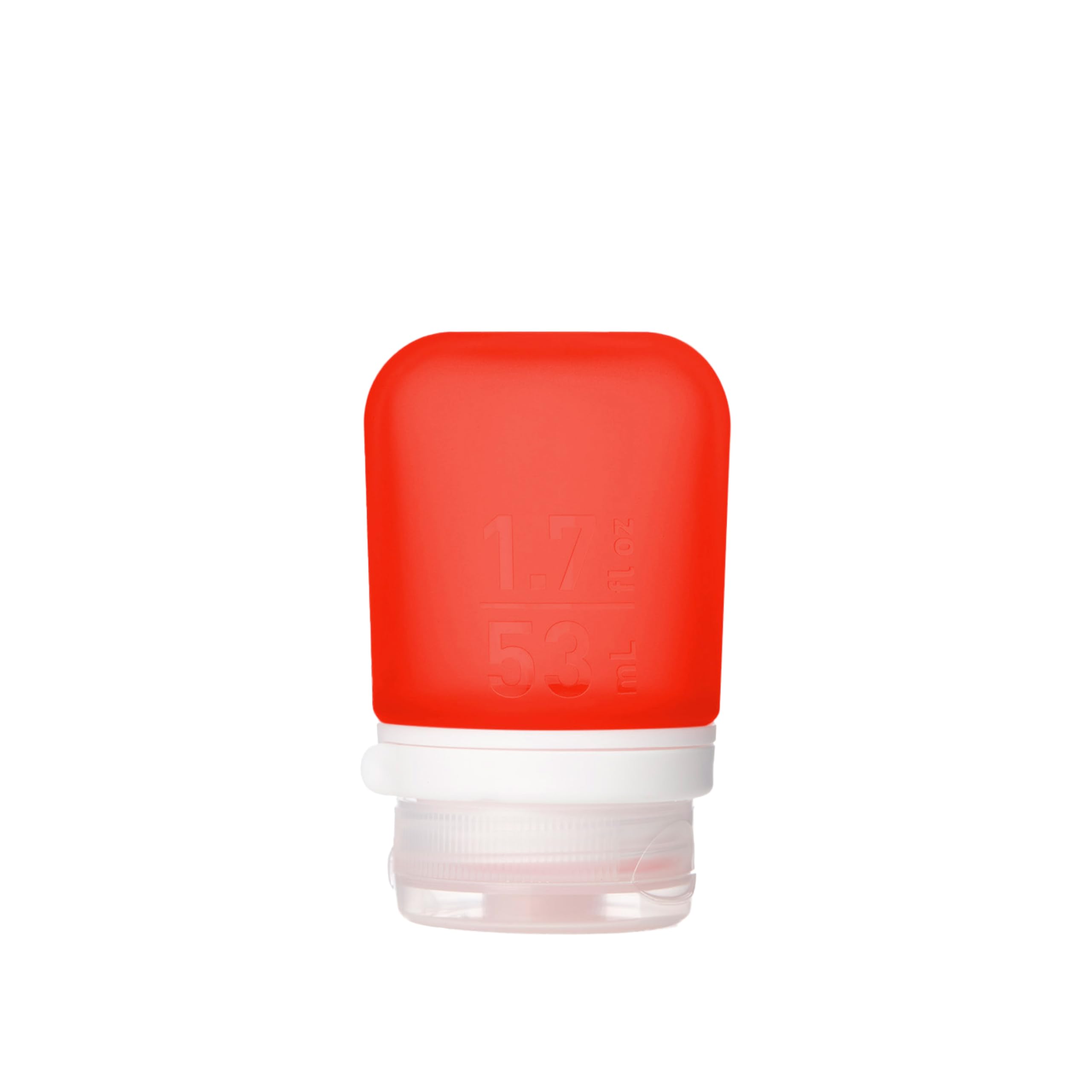 humangear GoToob+ (Small) | Refillable Silicone Travel Bottle | Locking Lid | Food-Safe Material | Red, Small (1.7 fl.oz; 53ml)