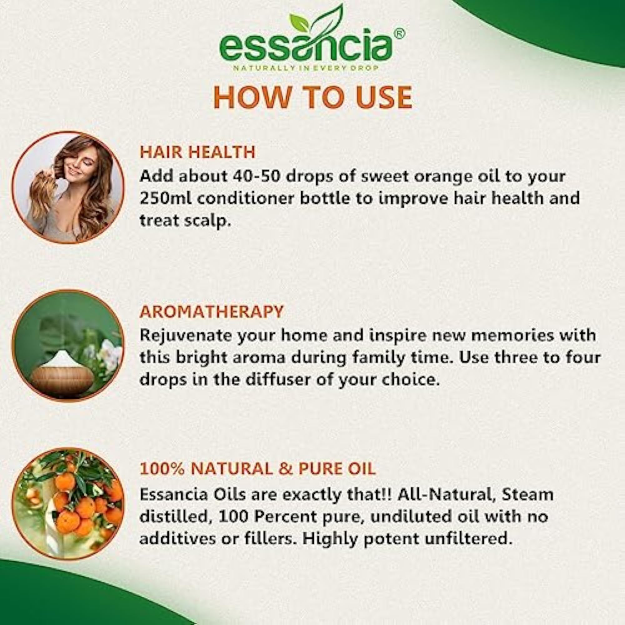 Essential Oil, 100% Pure Natural Aromatherapy, 15ml