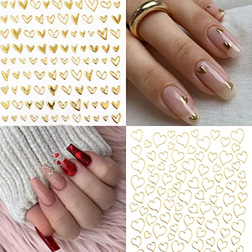 Votacos 9 Sheets Hearts Nail Art Stickers Decals 3D Laser Love Nail Sticker Valentine's Day Nail Art Supplies Self-Adhesive Nail Decorations Glitter Romantic Nail Accessories For Women Diy Nail Design. #TOP3