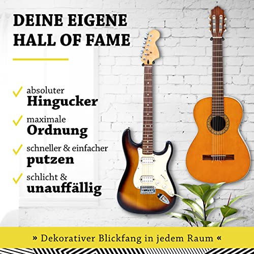 BELFORT® Lot de 2 supports muraux pour guitare + école de guitare – support guitare mural pour guitare western… - Les Beatles, Paul McCartney, John Lennon, RIngo Starr, George Harrison BELFORT® Lot de 2 supports muraux pour guitare + école de guitare – support guitare mural pour guitare western… – Image 5