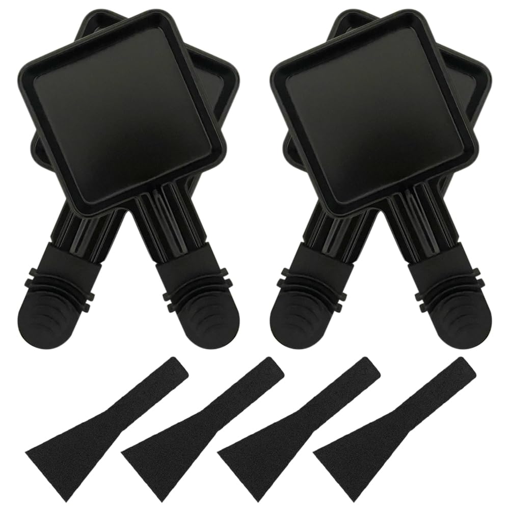 Set De 8 Poêlons à Raclette Carrés Antiadhésifs - Avec Grattoirs Nylon